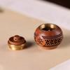 Natural Wood Mini Jar – Portable Sandalwood Perfume or Incense Container with Pendant