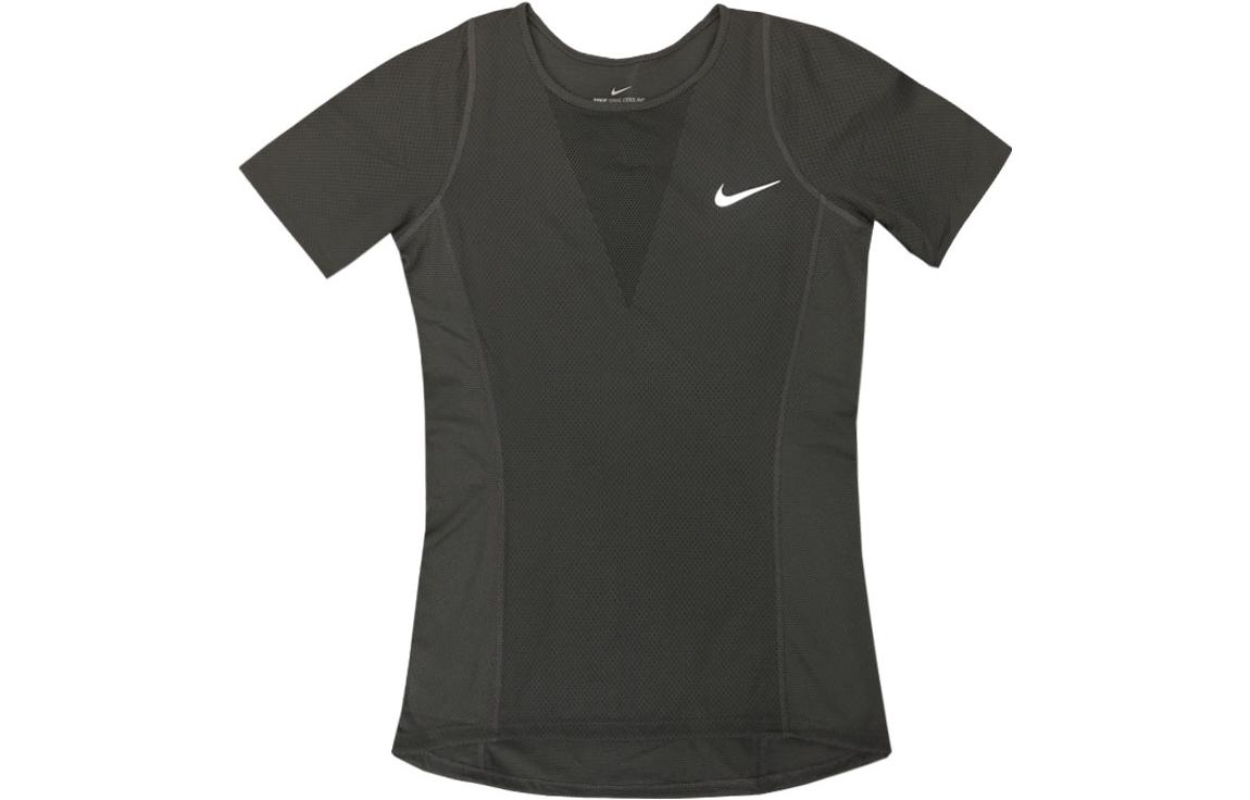 Nike T Shirts Women s Gray Crew Neck Moderate Straight Fit 938439-010 S