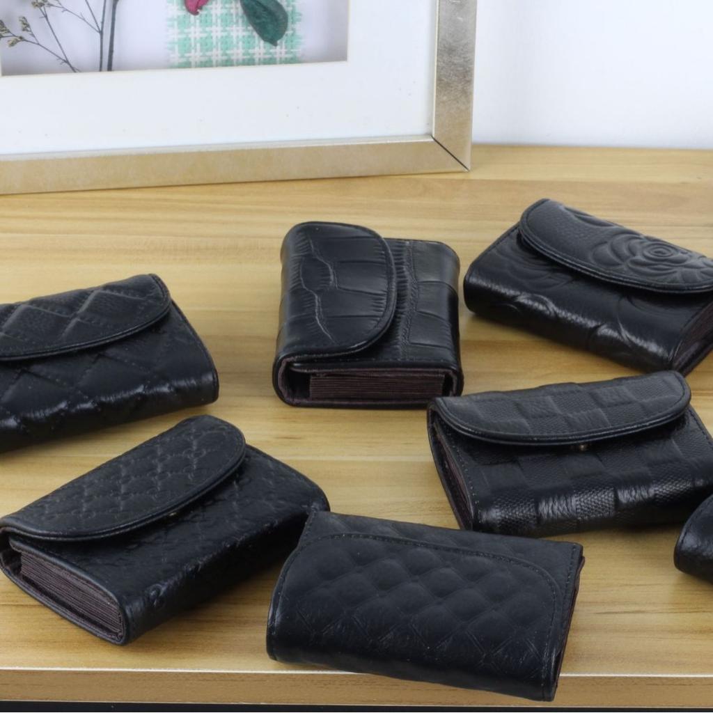 Cowhide Women's Wallet, Small, Simple and Convenient Multi-color Hand-held Zipper Wallet Organ Card Bag