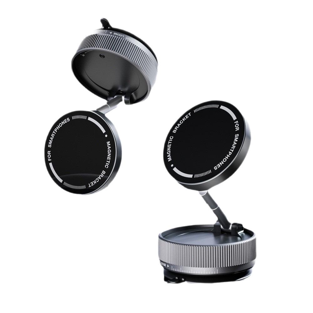 Novo Suporte de Telefone Magnético de Metal para Carro com Ventosa para Navegação - Suporte de Telefone para Automóvel