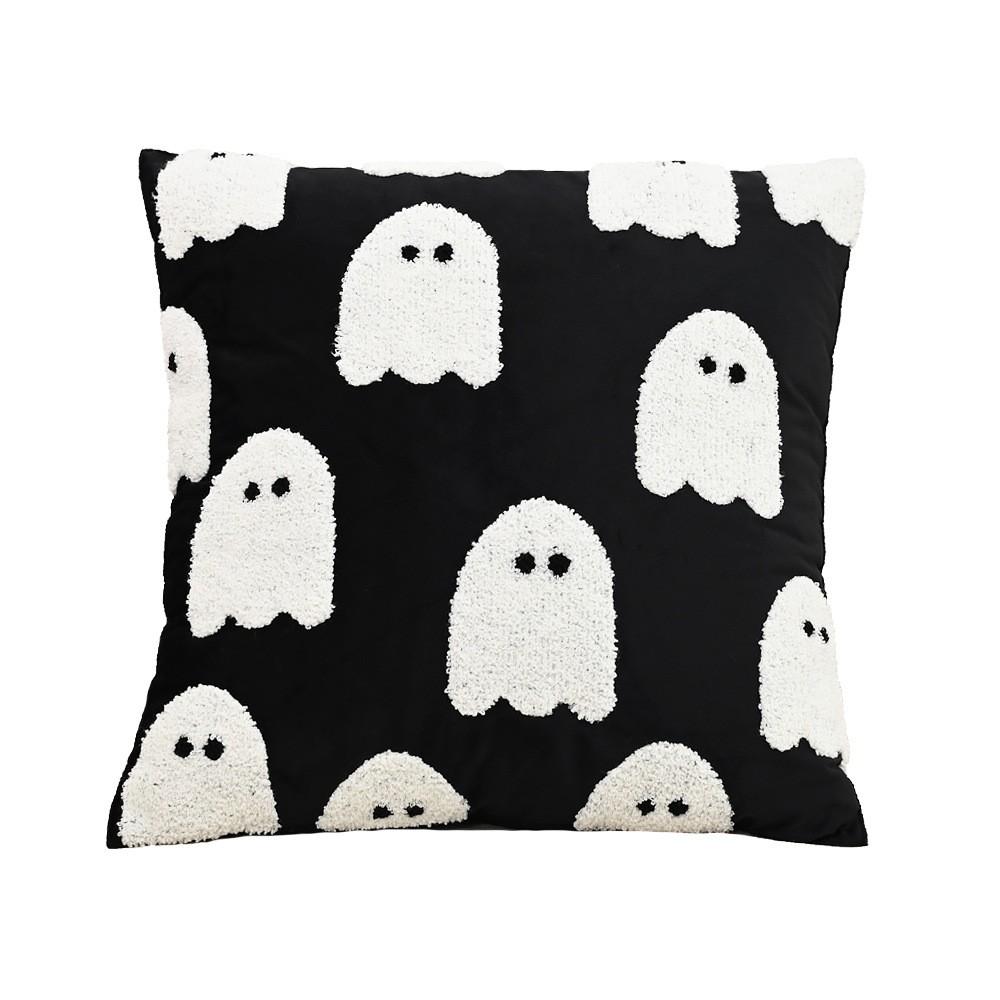 Halloween Pillow Cover, Halloween Embroidery Pillowcase, Thanksgiving Family Party Pumpkin  Decoration Pillowcase, Cushion Cover