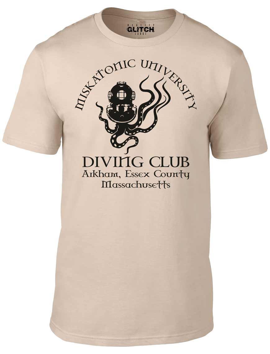 Miskatonic Uni Diving Club T-Shirt Mens Womens Tees Top - Funny T Shirt Mens Womens Tees Top Lovecraft Dagon retro horror S