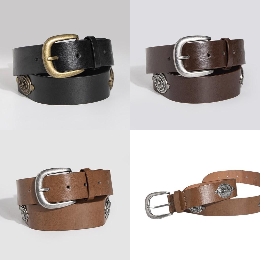 Vintage Retro Womens Belt With Alloy Buckle For Casual Fashion