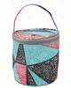 Borsa porta gomitoli rotonda per lana da maglia, organizer per sacchetti di lana, uncinetto, aghi da cucito, borsa a mano, attrezzi per tessitura, accessori, ciotola, borse per artigianato, tote