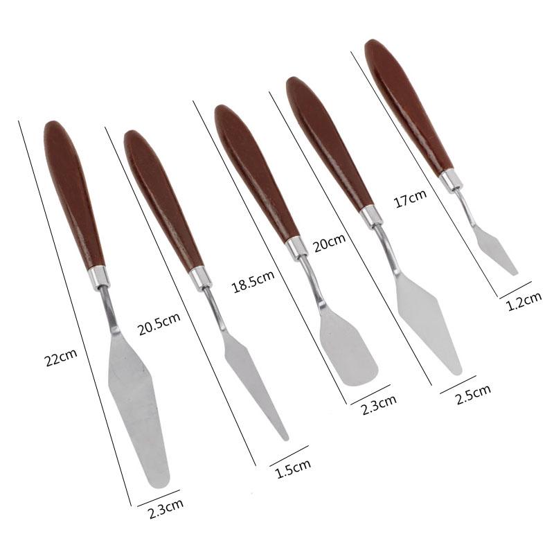 5 Teile/satz Edelstahl Spachtel Gebäck Werkzeuge Kuchen Creme Mixer Schaber Schaufel