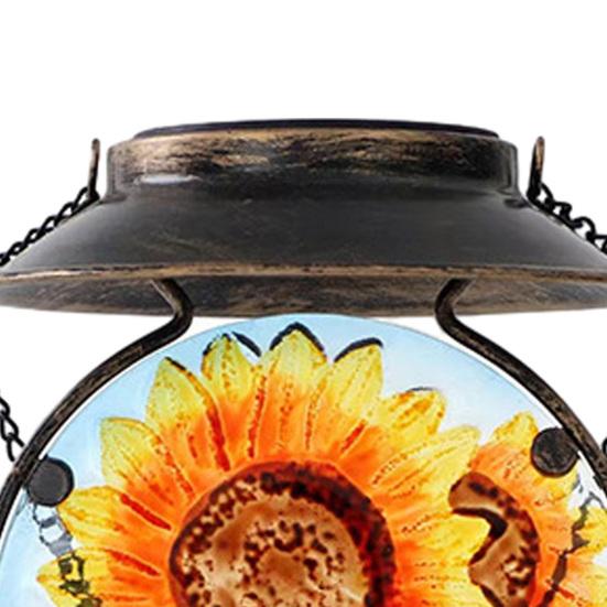 Solar Bird Feeder Decorative Night Light Bird Feeder Waterproof Solar Powered Garden Bird Feeder for Outside Yard Patio