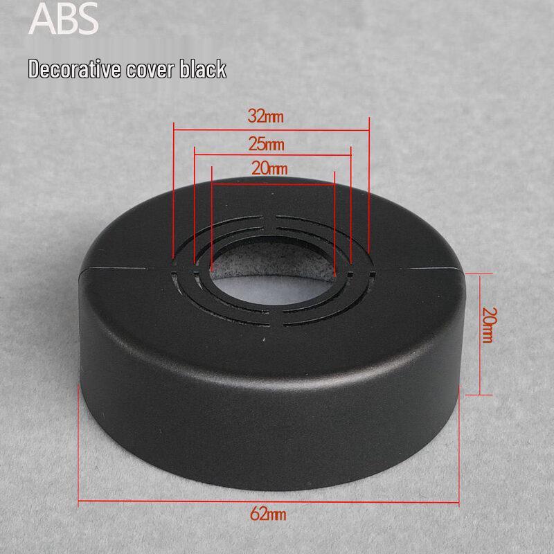 20mm Split Elevated Black Pipe & Valve Decor Cap (4-Pack)
