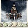 Assassin Creed Wall Tapestry Aesthetic Wall Hanging Printed Fabric Blanket Decorative Tapestries for Bedroom Living Room Home Decor