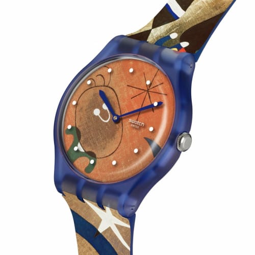 Swatch MIRO'S WOMEN & BIRD IN THE MOONLIGHT SO29Z136 Blue Watch