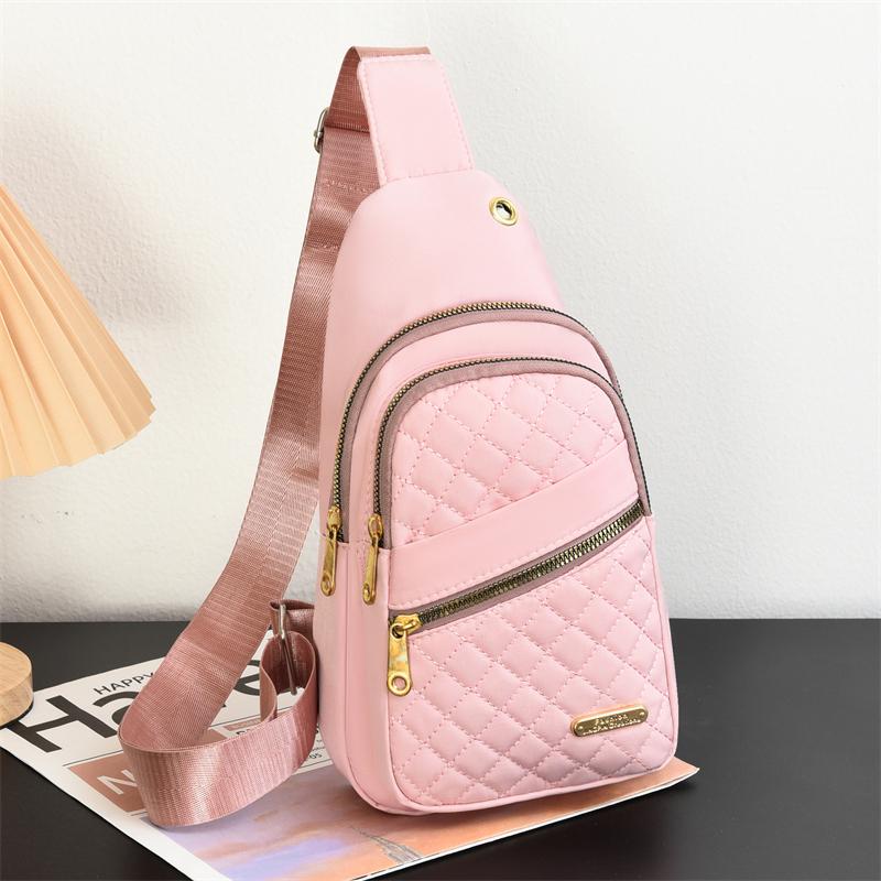 Minimalistische Damen-Brusttasche mit großer Kapazität, mehrlagig, wasserabweisend, Frontrucksack, lässige Outdoor-Umhängetasche für Mädchen