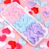 50Pcs/lot Love Shaped Sponge Petals 3D Fabric Clothing Home Decor Cloth Patches for Sewing Party Wedding Decoration Accessories