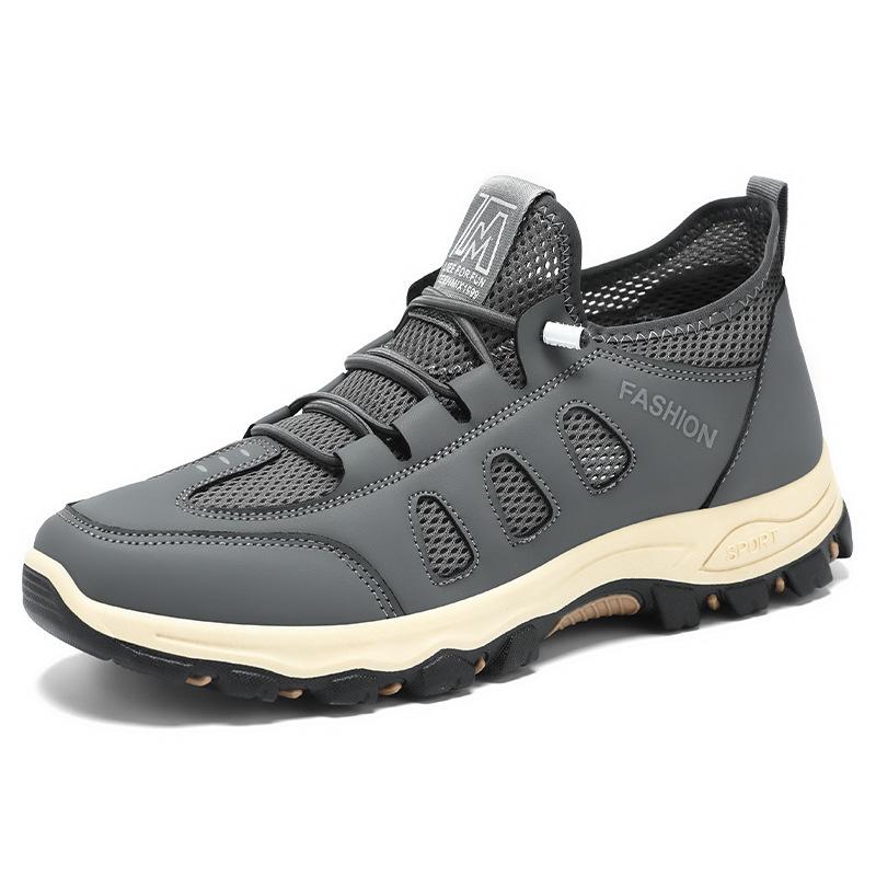 Hiking shoes men's summer new breathable and comfortable single shoes men's outdoor sports shoes Korean version of casual and comfortable dad shoes