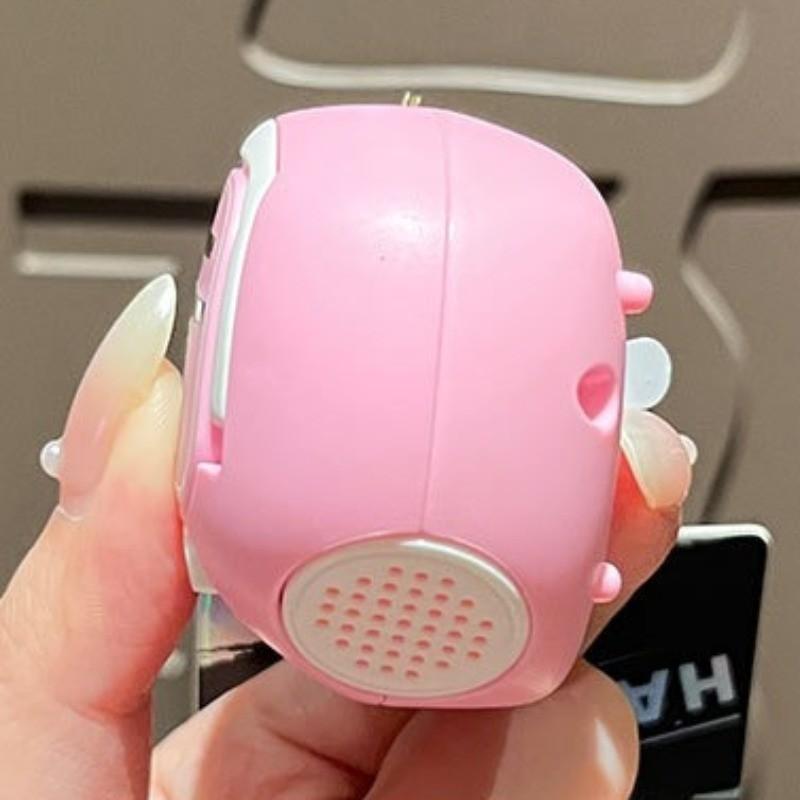 Vintage Cassette Recorder Design Keychain Soundable Hanging Ornament Fun Backpack Charm Gift for Children Students Party Favors and Classroom Rewards