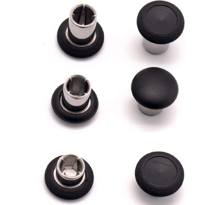 6 Pack Swap Magnetic Thumbstick Set Replacement for Xbox One Elite Controller Analog Sticks Black