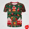 Ny Mode 3D Print Glædelig Jul T-shirt Til Mænd Afslappet Kortærmet T-shirts Unisex Jul Grafiske T-shirts Herretøj Tee