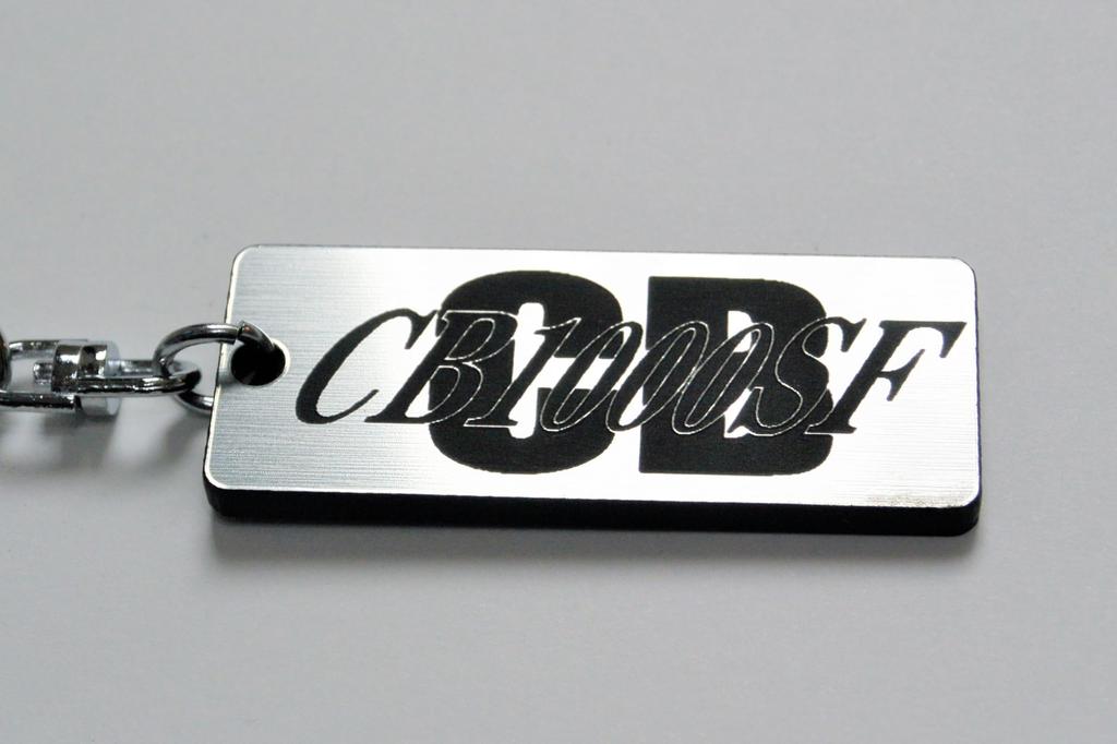 CB1000SF Double Ring Acrylic Original Keychain Custom Parts A-175-2 Silver/Black