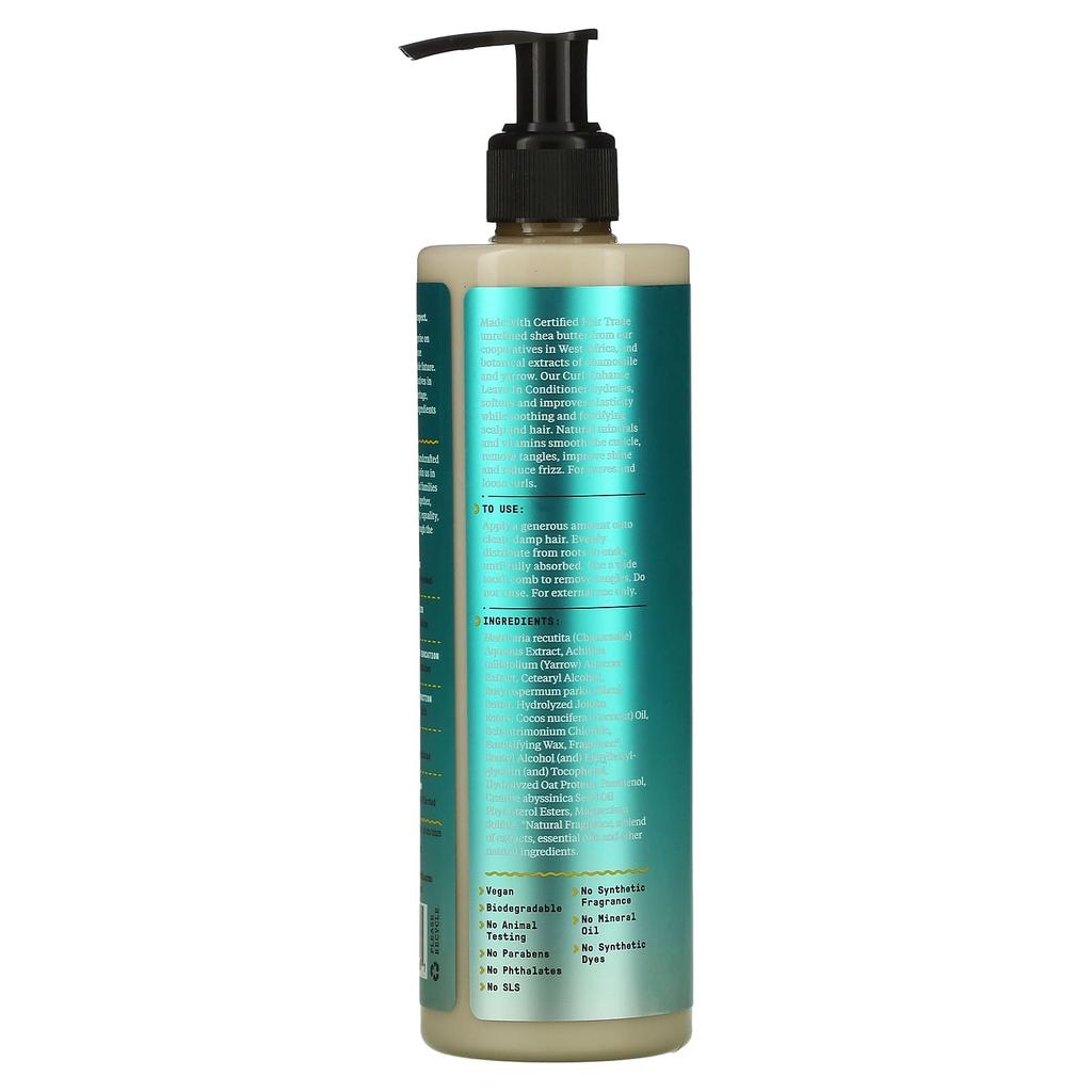 Alaffia Beautiful Curls, Curl Enhancing Leave-In Conditioner, für welliges/lockiges Haar, unraffinierte Sheabutter, 12 fl oz (354 ml)