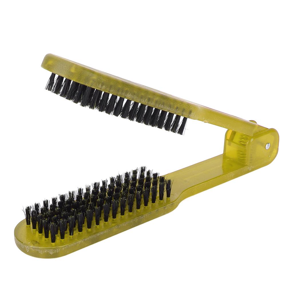 Perie de păr cu peri antistatică rezistentă la căldură cu două fețe pieptene galben