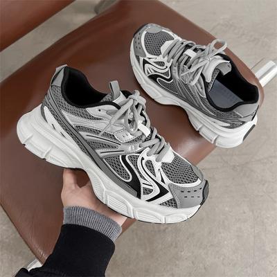 Mode 2025 Été Nouveaux Chaussures de Sport Décontractées pour Homme Maille Respirante Semelle Épaisse Chaussures Polyvalentes Tendance Mode Baskets Chunky Confortables