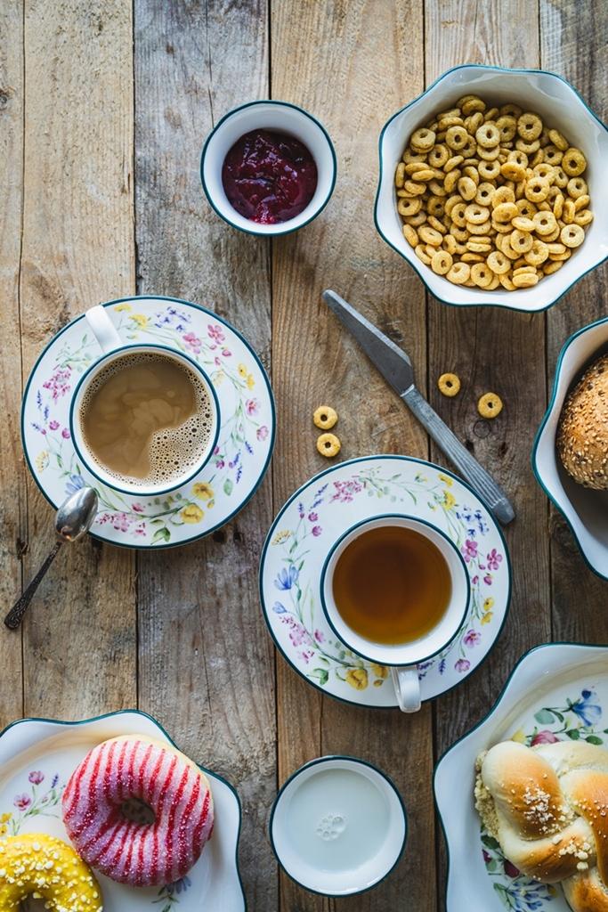 CUP WITH SAUCER FOR COFFEE AND TEA 250 ml CERAMIC MRS. FLOWER