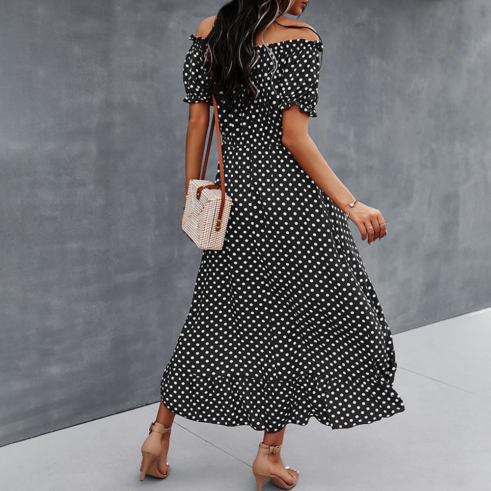 Women's Polka Dot Off Shoulder Short 