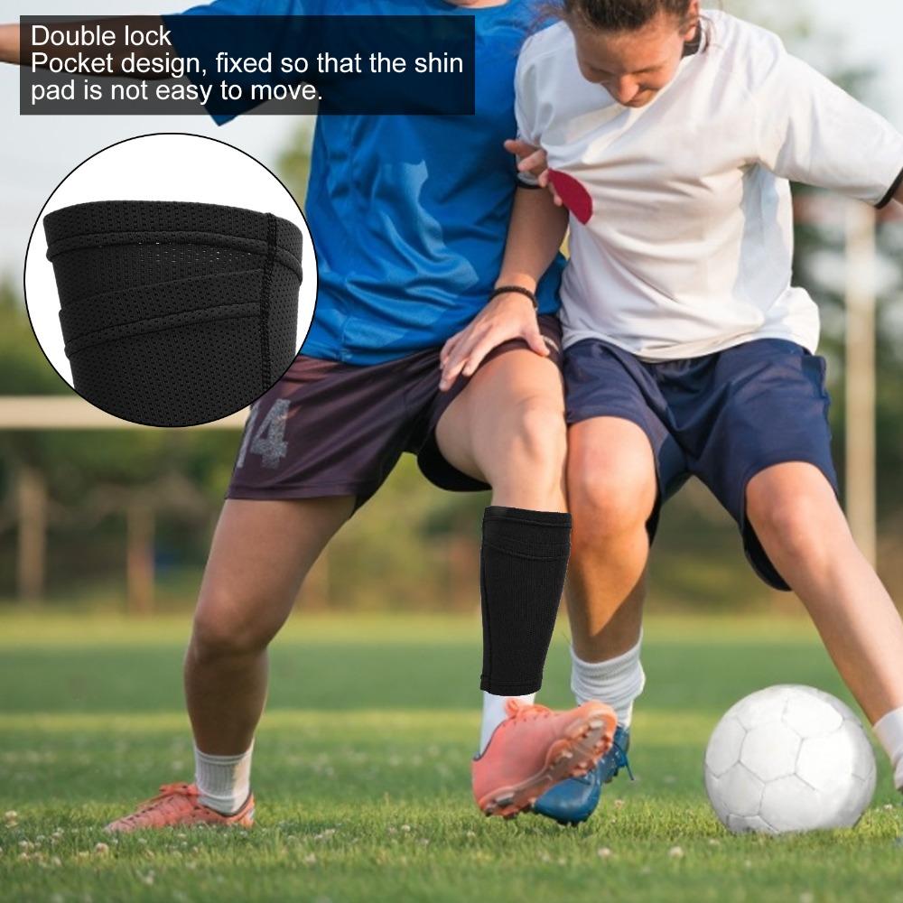 2pcs Breathable Soccer Shin Sleeves Polyester Soccer Shin Guard Socks Soccer Training