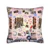 Katseye Kpop Style Square Pillow Cases Cushion Cover Vintage Zippered Decorative Throw Pillow Case Cover For Home 45X45Cm
