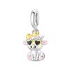 New 925 Silver Lucky Zoo Cat Dog Rabbit Fox Charms Bead For Women Fit Bracelet DIY Birthday Party Jewelry Gift