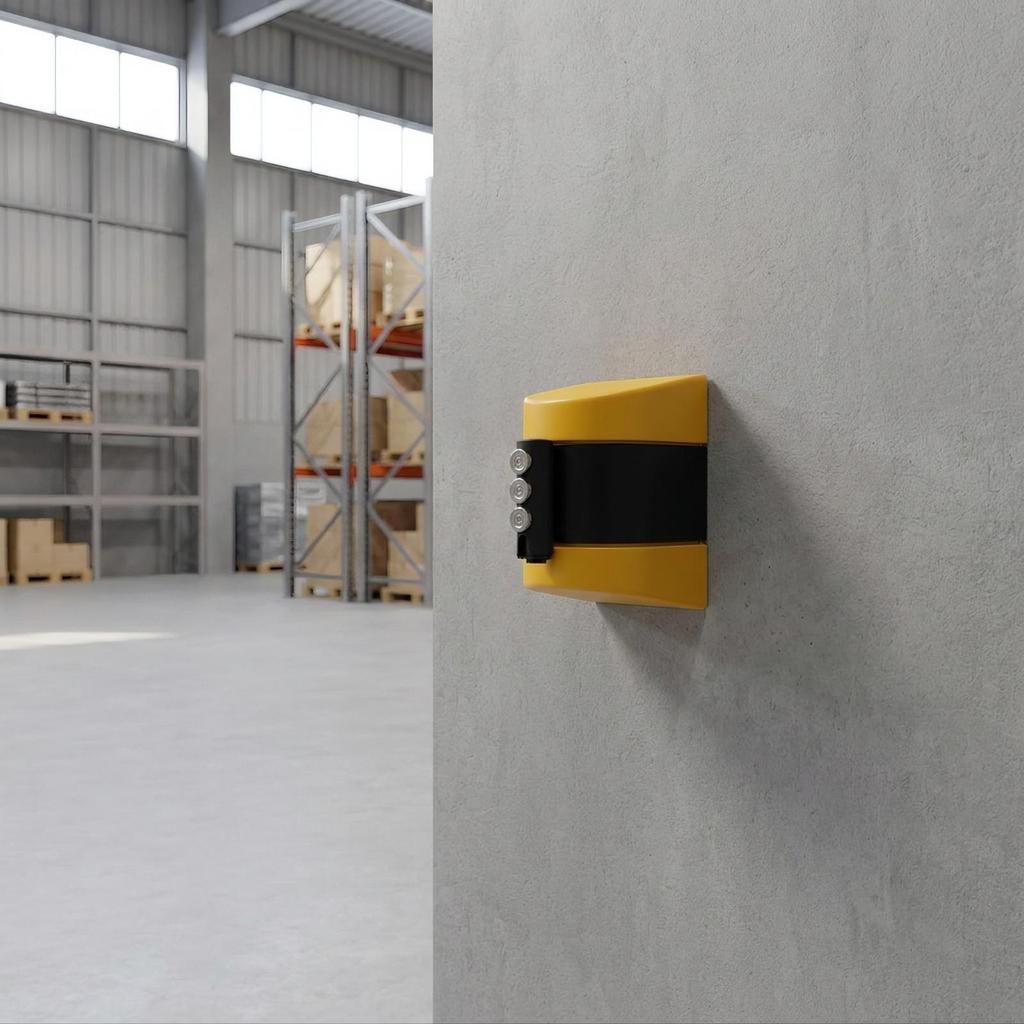 Wall-Mounted Retractable Belt Barrier Space-Saving