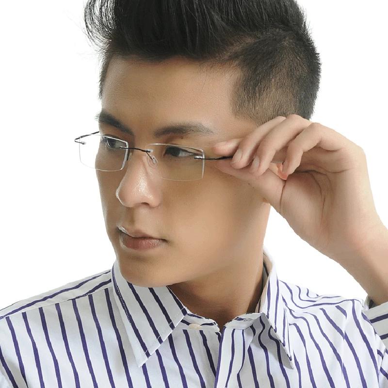 Customize Coating Frameless Myopia Glasses Anti Blue Light Prescription Computer Eyeglasses 0 -0.5 -1 -1.5 -2 -2.5 -3 -4 -5 -6