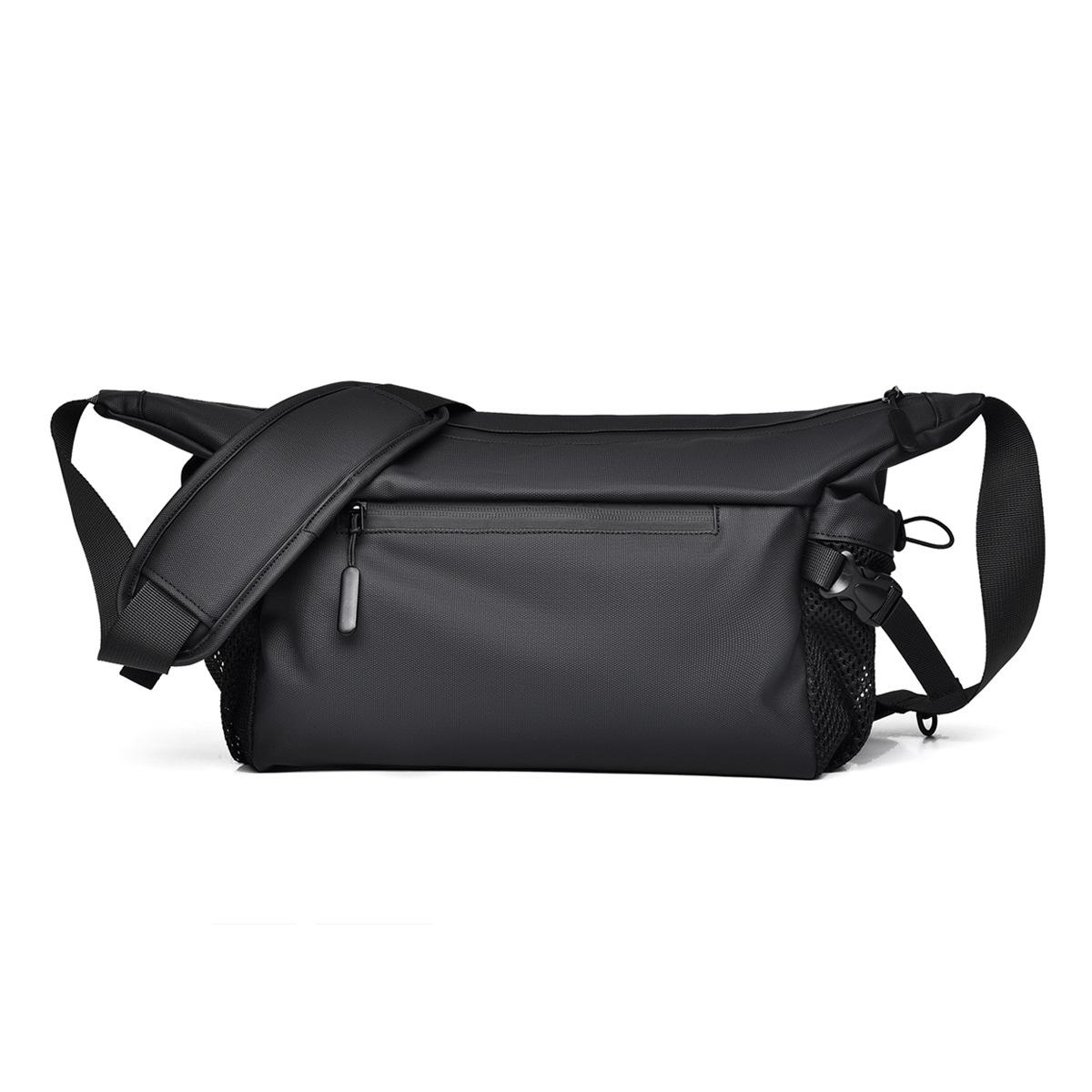 

Мужская уличная модная водонепроницаемая сумка через плечо - большая вместимость и прочность для отдыха и путешествий 24x16x29.5 cm чёрный