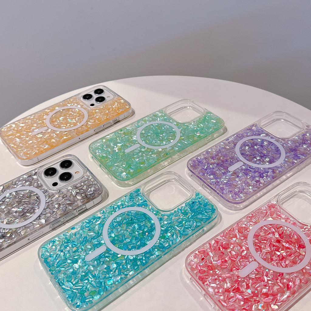 For iPhone 14 Pro Max Case Compatible with MagSafe Epoxy PC+TPU Shockproof Phone Cover