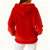 Women's Loose And Comfortable Drawstring V-neck Long Sleeved Christmas Print Hoodie