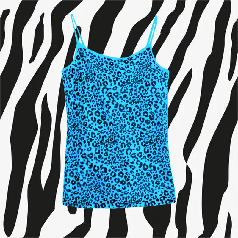 VAYLA Leopard Pink Suspender Aesthetic Streetwear Emo Girl Y2K Crop Top Urban Beauty Casual Fashion Chic Harajuku Hip Hop Women's Tops