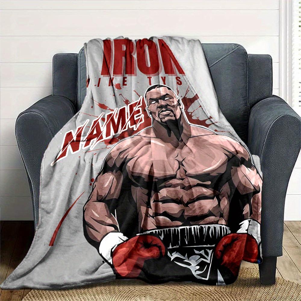 Iron Mike Tyson Boxing Fighter Four Seasons Blanket Customized With Your Name Lightweight And Warm Perfect Gift For Home Office Camping Sofa Travel