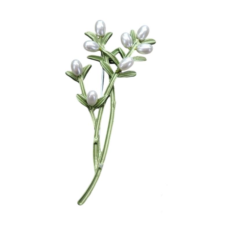 Beautiful Plant Pins Metal Brooches Nature Theme Jewelry Unique Badges Alloy Texture Suitable for Party and Everyday Use