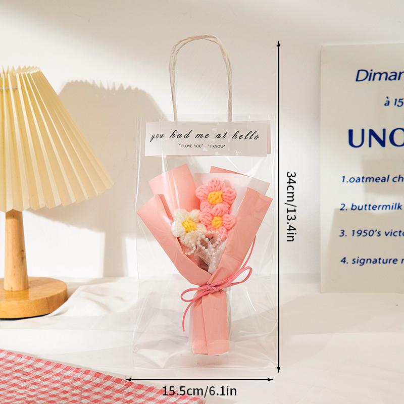 Häkelblumenstrauß Muttertagsgeschenke Hochzeitsgastgeschenk Ewiger Blumenstrauß für Puppe Abschlusssträuße