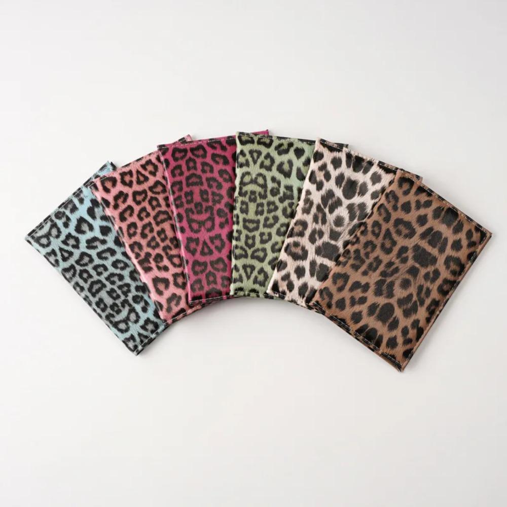 Leopard Print PU Leather Passport Holder Case Travel Luggage Tags Pasport Protective Cover Travel Accessories for Women Men