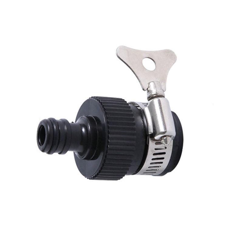 Rubber Faucet Universal Connector with Metal Clamp Handle Tap Water Inlet Hose Adapter