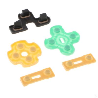 Almohadilla de goma conductora para botones de 5 piezas para accesorio de llave del controlador DualShock2