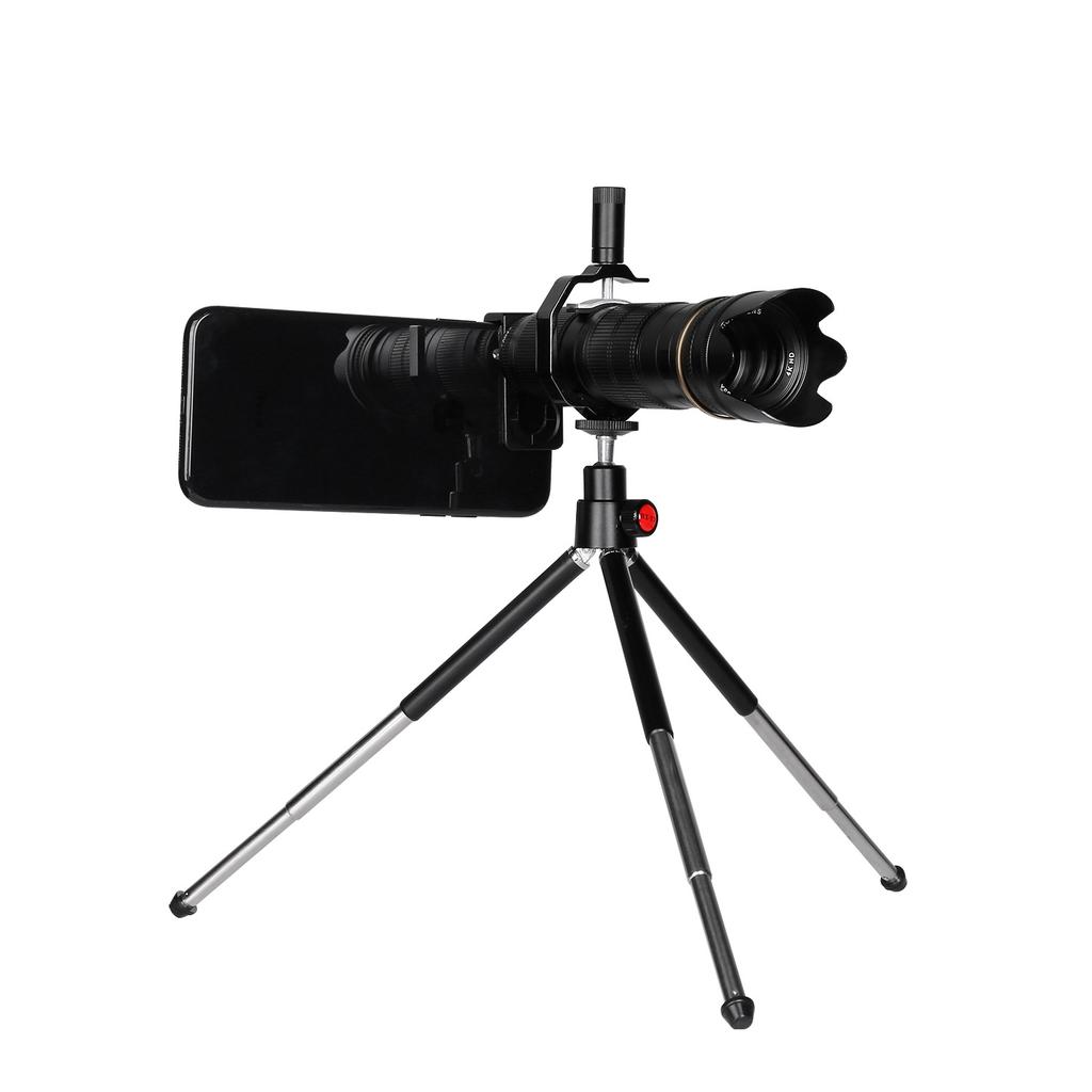 Mobile Camera Zoom Lens 4K HD Telescope Camera Zoom Lens Waterproof Adjustable Cell Phone Telephoto Lenses Smartphone Lenses