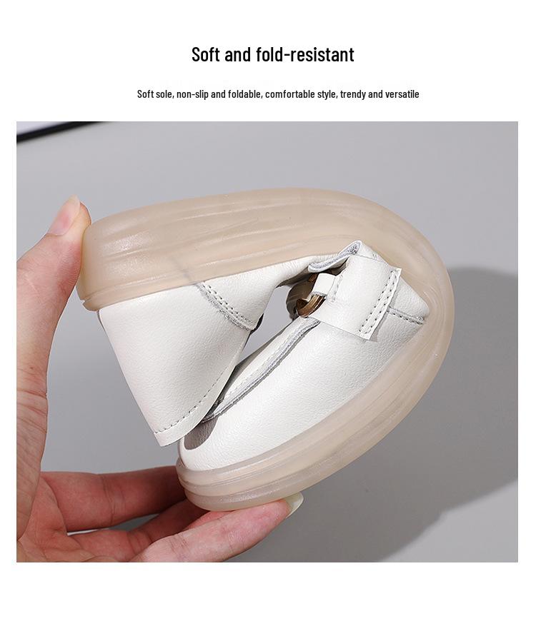 Damen Loafer im koreanischen Stil aus weichem Leder mit Metallschnalle - Herbst/Winter Lässige vielseitige Schuhe