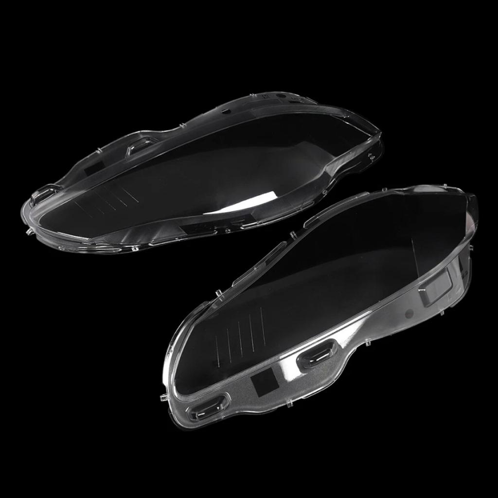 Pair Front Headlight Lens Cover Shell Clear For Jaguar XJ XJL 2010-2019