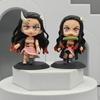 10Pcs/Set Q Ver. Demon Slayer Warror Figures Tanjirou Zenitsu Nezuko Inosuke Fighting Model Doll Toys PVC Figurines Kids Gifts