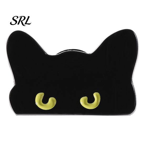 Sophisticated Brooch Accessory Black Cat Themed Brooch, Anti-Rust Lightweight Lapel Pin, Cartoon Wear-resistant Accessories for Clothing Bag