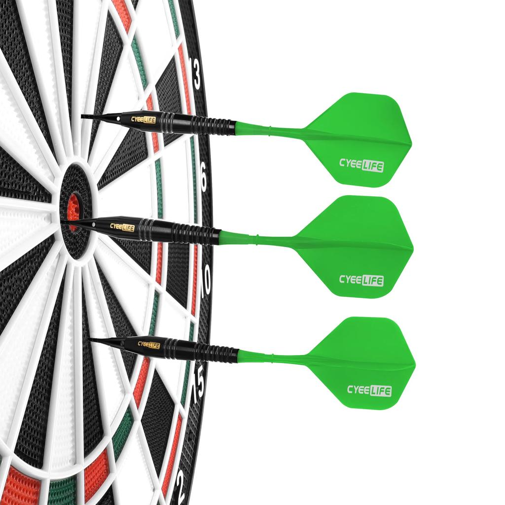 CyeeLife 16g Pure Copper Soft Tip Darts Set (Green)