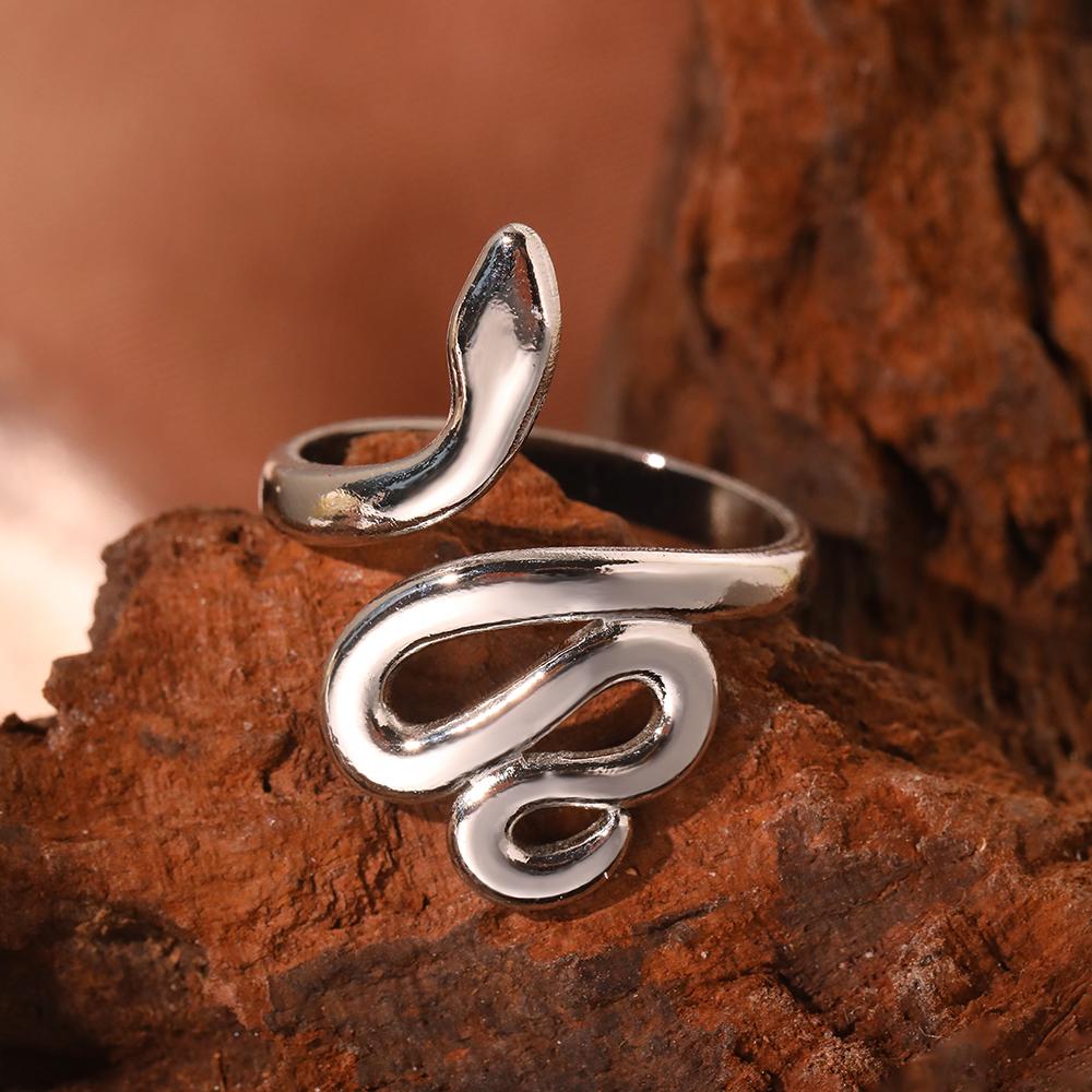 

Кольца из нержавеющей стали Готический дизайн личности Змеевидное открытие Модное популярное кольцо Кольцо для женщин Циркон Банкетные подарки Новое