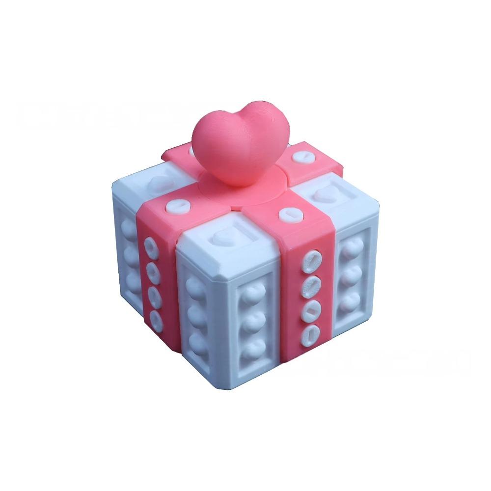 3D Printed Prank Screw Box Plastic Heart Design Box Creative Festive Gift Box Holiday Birthday