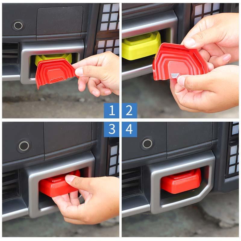 Car Front Bumper Trailer Hook Decoration Cover For Jetour Traveler 2023 Up For Jetour Shanhai T2 2024 Up  Exterior Accessories , ABS Plastic