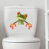 Frog Bathroom Toilet Sticker Waterproof Frosted PVC Material Frog Long-lasting Toilet Decorations Decals